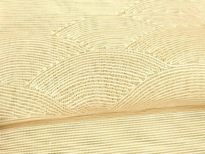 平和屋着物＊夏物　西陣　八寸名古屋帯　流水文　肌色　正絹　逸品　DAAX0283cm