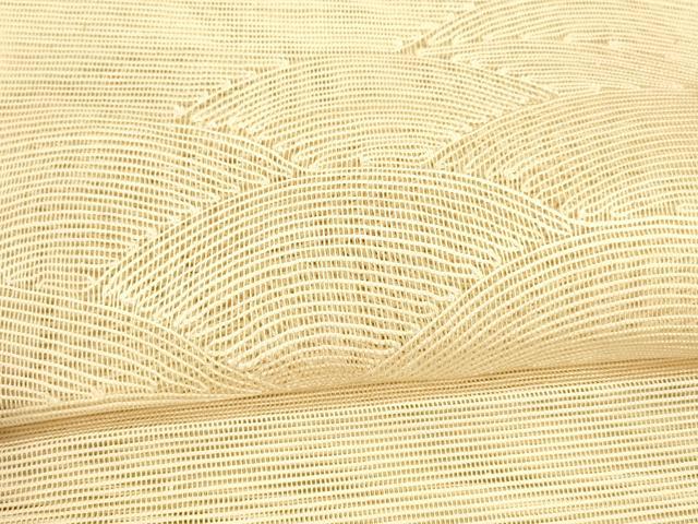 平和屋着物＊夏物　西陣　八寸名古屋帯　流水文　肌色　正絹　逸品　DAAX0283cm