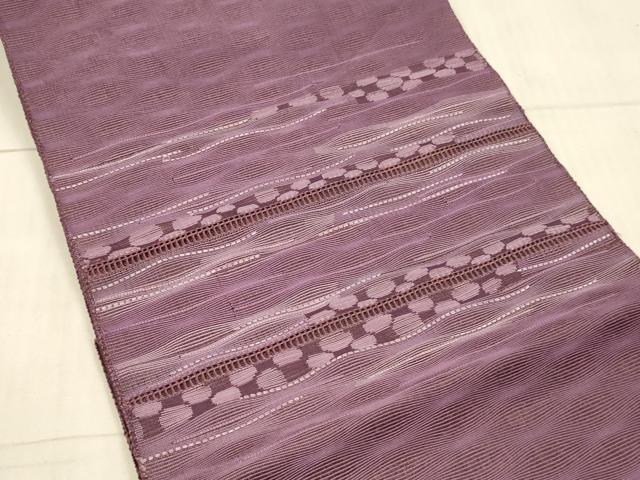 平和屋着物＊夏物 八寸名古屋帯 横段文 正絹 逸品 DAAX0295cm