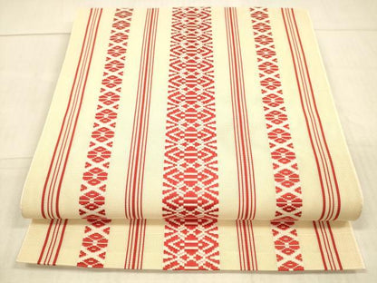 平和屋着物＊夏物　本場筑前博多織　八寸名古屋帯　紗献上　正絹　逸品　DAAX0296cm