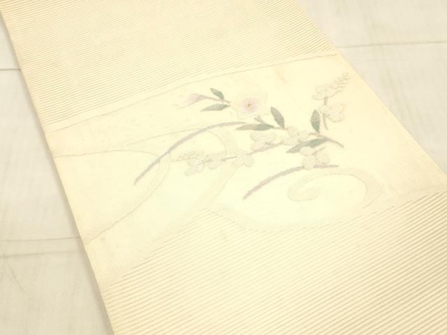 平和屋着物＊夏物 絽綴れ 太鼓柄袋帯 草花文 金銀糸 正絹 逸品 DAAX0297cm