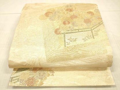 平和屋着物＊夏物 六通柄袋帯 蒔絵模様 金糸 三越扱い 正絹 逸品 DAAX0299cm