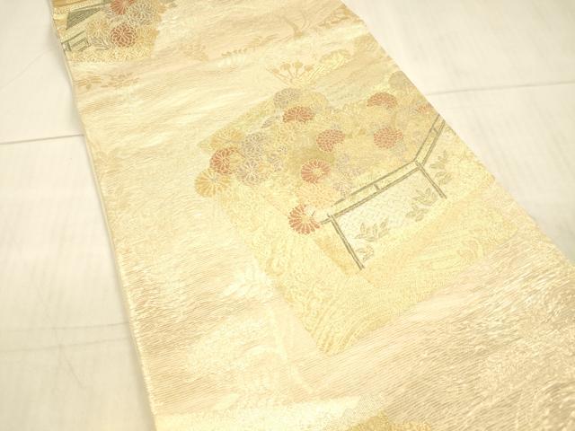 平和屋着物＊夏物 六通柄袋帯 蒔絵模様 金糸 三越扱い 正絹 逸品 DAAX0299cm