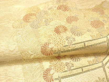 平和屋着物＊夏物 六通柄袋帯 蒔絵模様 金糸 三越扱い 正絹 逸品 DAAX0299cm