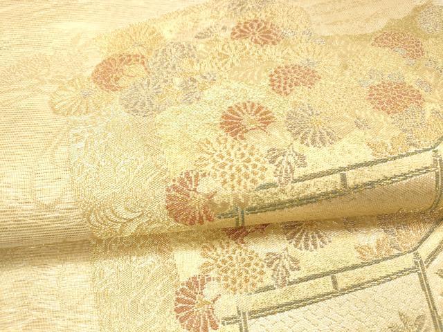 平和屋着物＊夏物 六通柄袋帯 蒔絵模様 金糸 三越扱い 正絹 逸品 DAAX0299cm