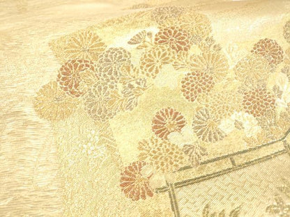 平和屋着物＊夏物 六通柄袋帯 蒔絵模様 金糸 三越扱い 正絹 逸品 DAAX0299cm