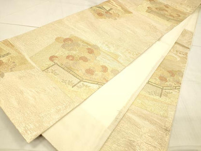 平和屋着物＊夏物 六通柄袋帯 蒔絵模様 金糸 三越扱い 正絹 逸品 DAAX0299cm