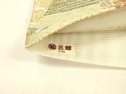 平和屋着物＊夏物 六通柄袋帯 蒔絵模様 金糸 三越扱い 正絹 逸品 DAAX0299cm