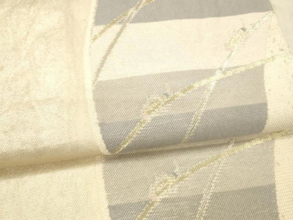 平和屋着物＊夏物 六通柄袋帯 夏虫草葉文 金銀糸 正絹 逸品 DAAX0309cm