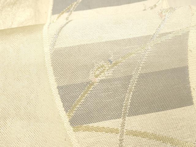 平和屋着物＊夏物 六通柄袋帯 夏虫草葉文 金銀糸 正絹 逸品 DAAX0309cm