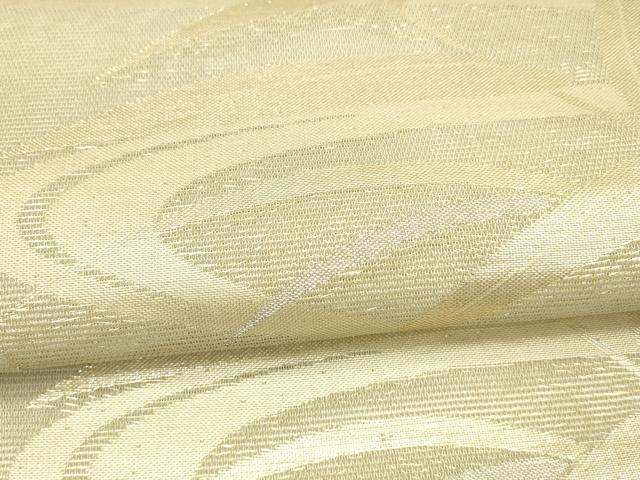 平和屋着物＊夏物 六通柄袋帯 流水草葉文 金銀糸 正絹 逸品 DAAX0310cm