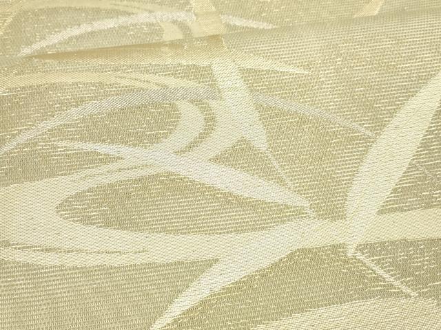 平和屋着物＊夏物 六通柄袋帯 流水草葉文 金銀糸 正絹 逸品 DAAX0310cm