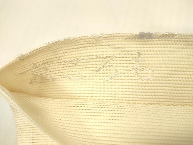 平和屋着物＊夏物 六通柄袋帯 京ころも 流水草葉文 銀糸 正絹 逸品 DAAX0318cm