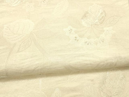 平和屋着物＊夏物 全通柄 本袋帯 草花文 銀糸 正絹 逸品 DAAX0319cm