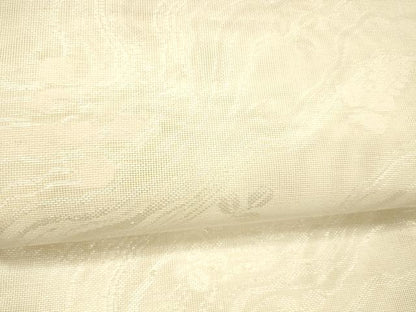 平和屋着物＊夏物 六通柄袋帯 流水草葉文 銀糸 正絹 逸品 DAAX0324cm