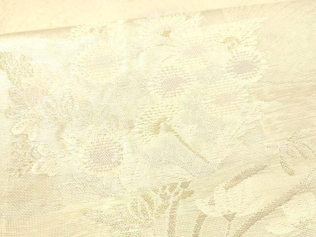 平和屋着物＊夏物 六通柄袋帯 草花文 金銀糸 正絹 逸品 DAAX0327cm