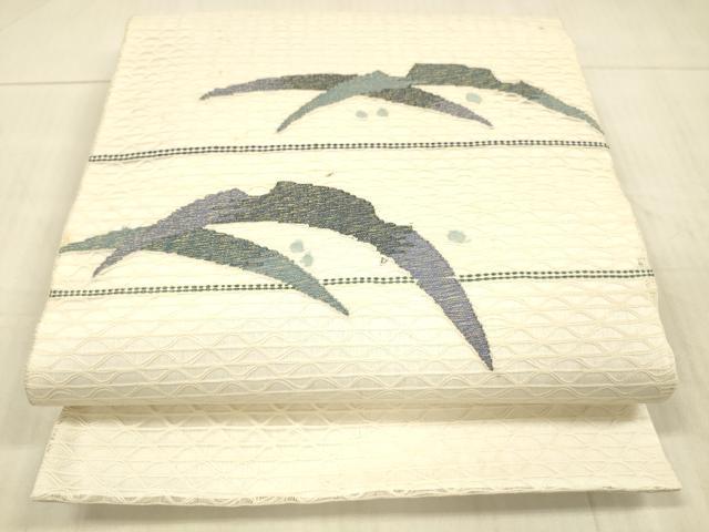 平和屋着物＊夏物 太鼓柄袋帯 すくい織 雪芝文 金糸 正絹 逸品 DAAX0330cm