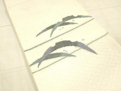 平和屋着物＊夏物 太鼓柄袋帯 すくい織 雪芝文 金糸 正絹 逸品 DAAX0330cm