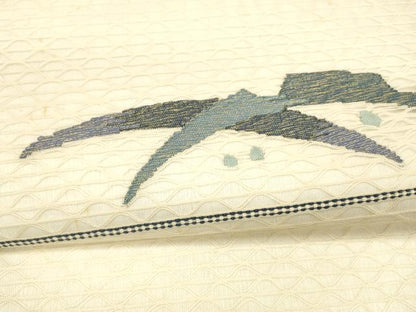 平和屋着物＊夏物 太鼓柄袋帯 すくい織 雪芝文 金糸 正絹 逸品 DAAX0330cm