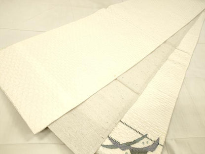 平和屋着物＊夏物 太鼓柄袋帯 すくい織 雪芝文 金糸 正絹 逸品 DAAX0330cm