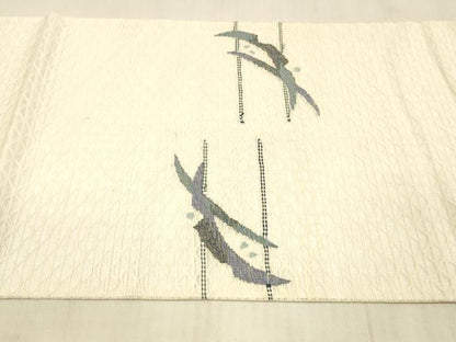 平和屋着物＊夏物 太鼓柄袋帯 すくい織 雪芝文 金糸 正絹 逸品 DAAX0330cm