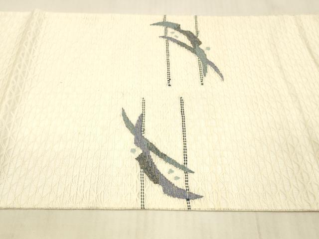 平和屋着物＊夏物 太鼓柄袋帯 すくい織 雪芝文 金糸 正絹 逸品 DAAX0330cm