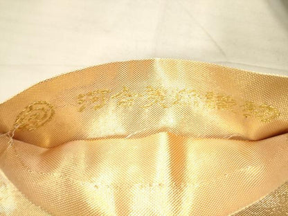 平和屋着物●西陣　河合美術織物謹製　六通柄袋帯　唐織　雲文　金糸　正絹　逸品　DAAX0347cm
