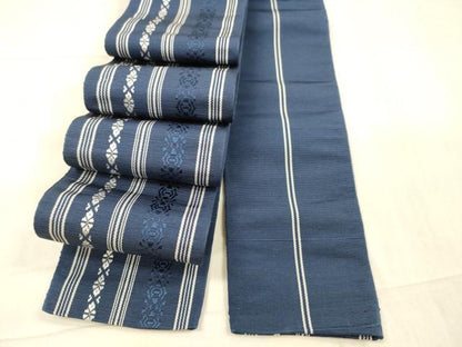 平和屋着物●男性 本場筑前博多織 角帯 献上 正絹 逸品 DAAX0391cm