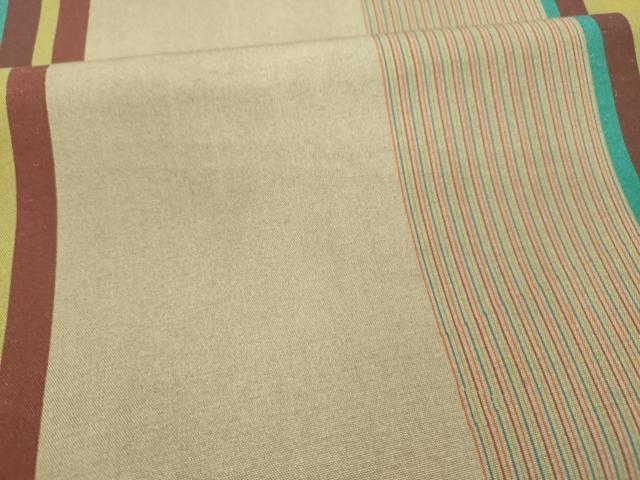 平和屋着物●両面　全通柄袋帯　霞文　間道　正絹　逸品　DAAX0402cm