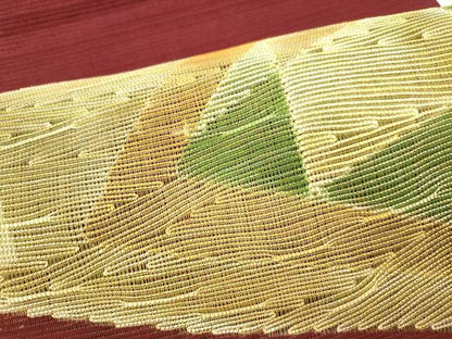 平和屋着物＊夏物 絽綴れ 八寸名古屋帯 抽象文様 正絹 逸品 DAAX0458cm