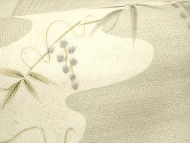 平和屋着物＊夏物 九寸名古屋帯 手描き 葡萄蔦の葉文 金銀彩 正絹 逸品 DAAX0462cm