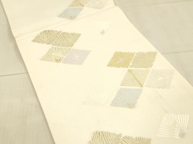 平和屋着物＊夏物　六通柄袋帯　唐織　花松文　金銀糸　正絹　逸品　DAAX0464cm
