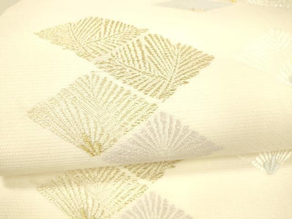 平和屋着物＊夏物　六通柄袋帯　唐織　花松文　金銀糸　正絹　逸品　DAAX0464cm