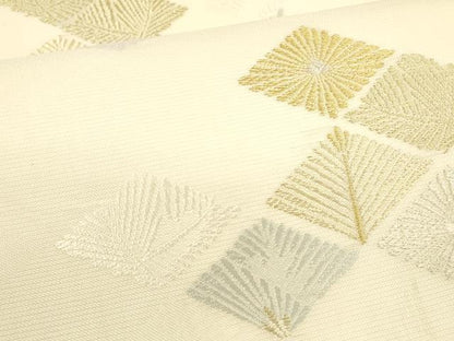 平和屋着物＊夏物　六通柄袋帯　唐織　花松文　金銀糸　正絹　逸品　DAAX0464cm
