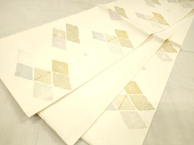 平和屋着物＊夏物　六通柄袋帯　唐織　花松文　金銀糸　正絹　逸品　DAAX0464cm