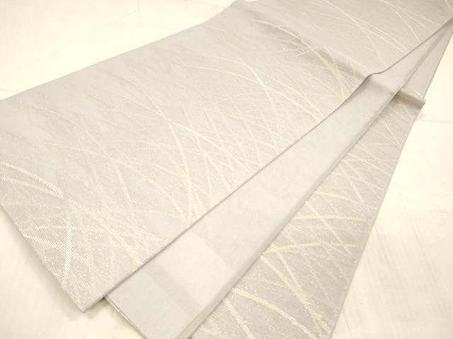 平和屋着物＊夏物 六通柄袋帯 草葉文 金銀糸 正絹 逸品 DAAX0468cm