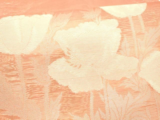 平和屋着物＊夏物 太鼓柄 本袋帯 草花文 銀糸 正絹 逸品 DAAX0469cm