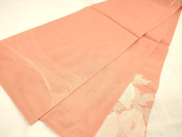 平和屋着物＊夏物 太鼓柄 本袋帯 草花文 銀糸 正絹 逸品 DAAX0469cm