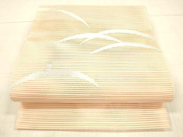 平和屋着物＊夏物 絽綴れ 八寸名古屋帯 芝文 金銀糸 正絹 逸品 DAAX0482cm