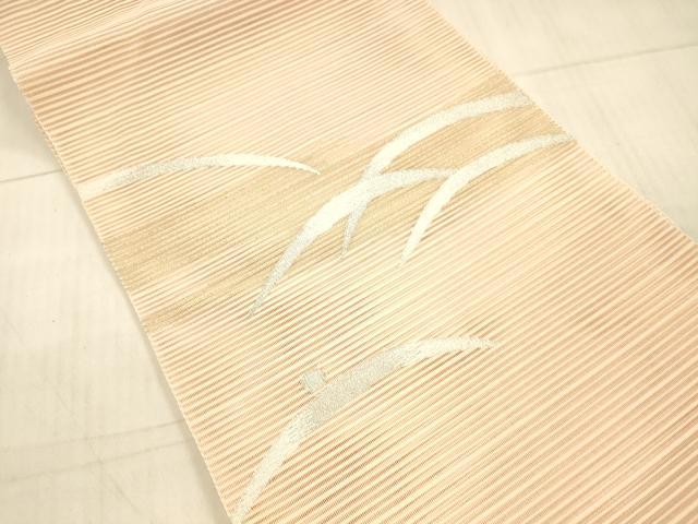 平和屋着物＊夏物 絽綴れ 八寸名古屋帯 芝文 金銀糸 正絹 逸品 DAAX0482cm