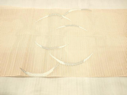 平和屋着物＊夏物 絽綴れ 八寸名古屋帯 芝文 金銀糸 正絹 逸品 DAAX0482cm