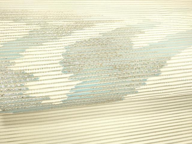 平和屋着物＊夏物 絽綴れ 八寸名古屋帯 抽象文様 金銀糸 正絹 逸品 DAAX0487cm