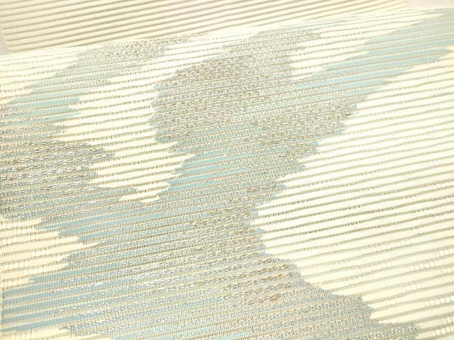 平和屋着物＊夏物 絽綴れ 八寸名古屋帯 抽象文様 金銀糸 正絹 逸品 DAAX0487cm