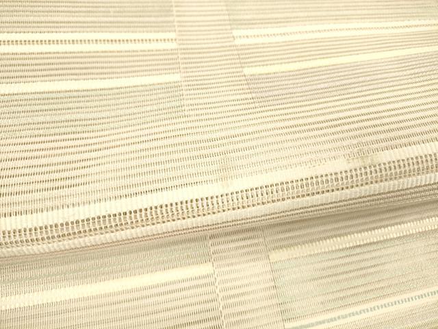 平和屋着物＊夏物 絽綴れ 八寸名古屋帯 横段文 正絹 逸品 DAAX0488cm