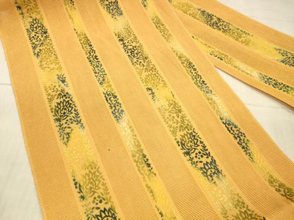 平和屋着物＊夏物 本場筑前博多織 八寸名古屋帯 草葉間道 正絹 逸品 DAAX0495cm