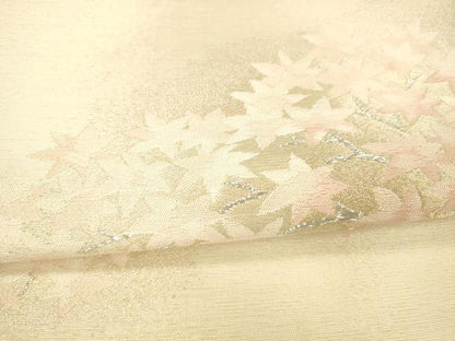 平和屋着物＊夏物 太鼓柄袋帯 枝葉文 金銀糸 正絹 逸品 DAAX0497cm