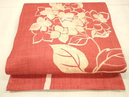 平和屋着物＊夏物 太鼓柄袋帯 型染 紫陽花 正絹 逸品 DAAX0499cm