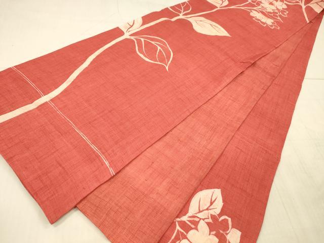 平和屋着物＊夏物 太鼓柄袋帯 型染 紫陽花 正絹 逸品 DAAX0499cm