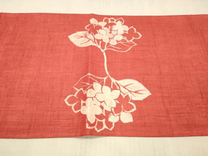 平和屋着物＊夏物 太鼓柄袋帯 型染 紫陽花 正絹 逸品 DAAX0499cm