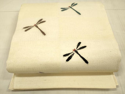 平和屋着物＊夏物 太鼓柄袋帯 蜻蛉 正絹 逸品 DAAX0502cm